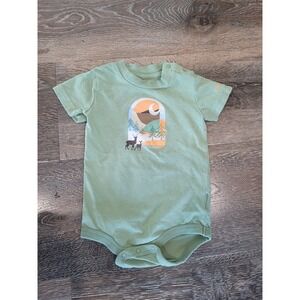 Carhartt Baby Green Deer Graphic Short Sleeve Bodysuit size 9 Months‎ #5